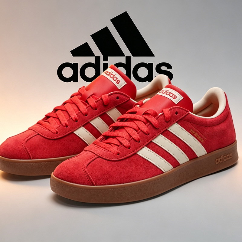 Adidas Shoes Gazelle - รองเท้าผ้าใบ Adidas รุ่นใหม่สำหรับผู้ชายและผู้หญิง สีแดง ทรงโลว์ท็อป -