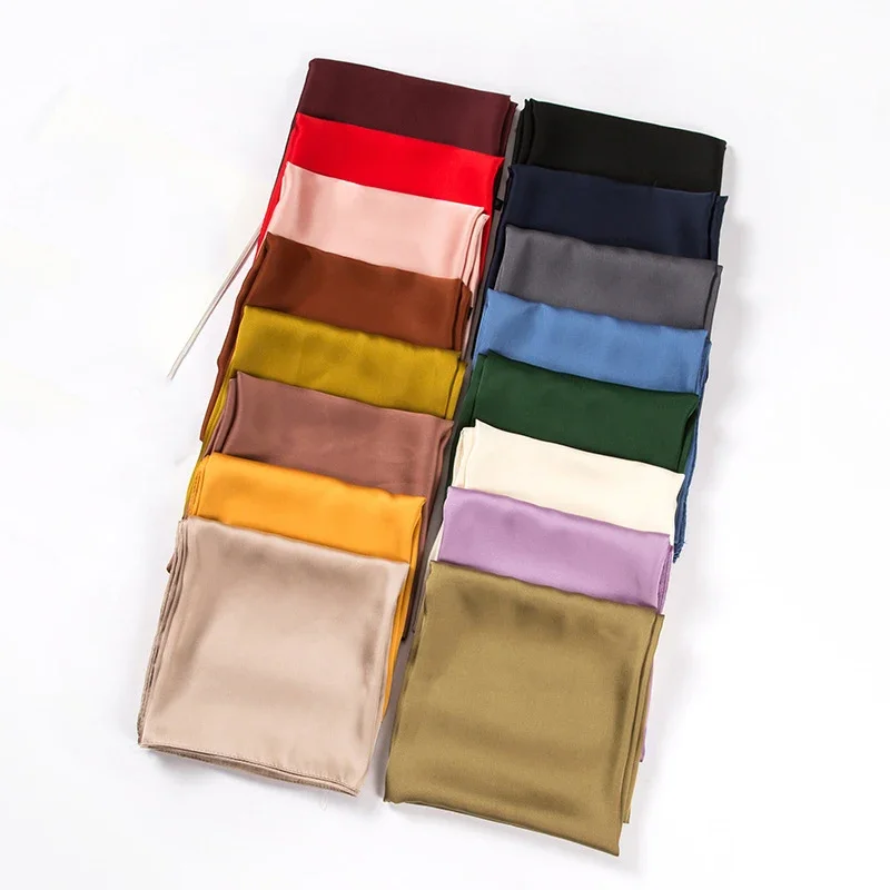 ผ้าพันคอซาตินสำหรับผู้หญิง ขนา - Silk Scarf Square บทวิจารณ์และราคา