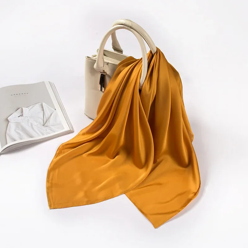 ผ้าพันคอซาตินสำหรับผู้หญิง ขนา - Silk Scarf Square บทวิจารณ์และราคา