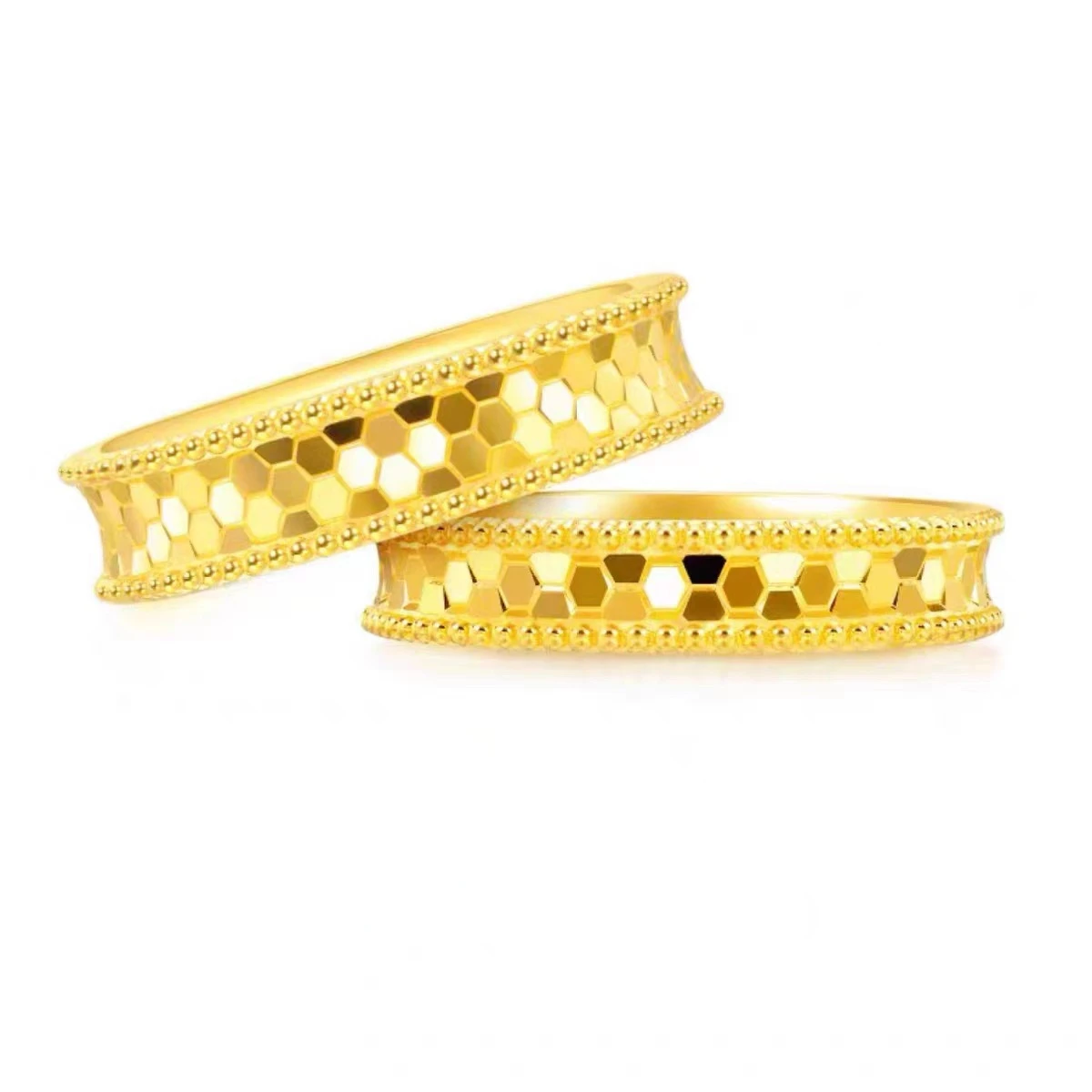 แหวนรังผึ้งสีทองคำบริสุทธิ์เปล - Women Accessories Dubai บทวิจารณ์และราคา