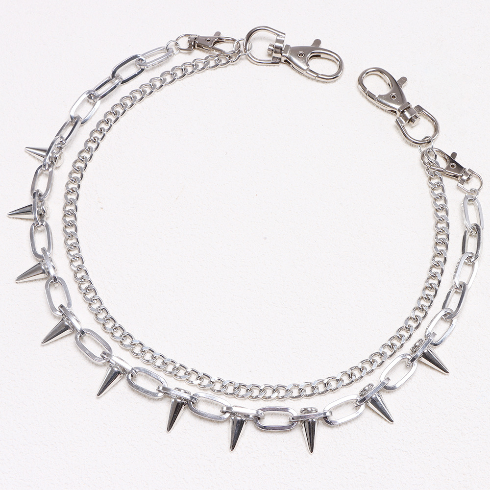 เข็มขัดโซ่กางเกงหมุดโลหะสไตล์พ - Women'S Emo Accessories บทวิจารณ์และราคา