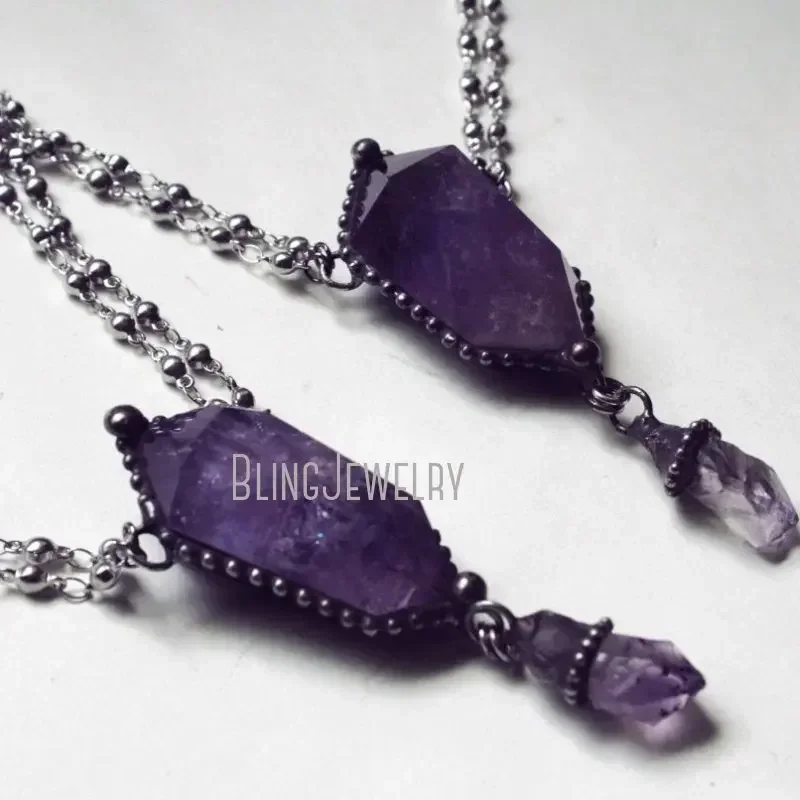 สร้อยคอคริสตัลอเมทิสต์ 10 ชิ้น - Women'S Emo Accessories บทวิจารณ์และราคา